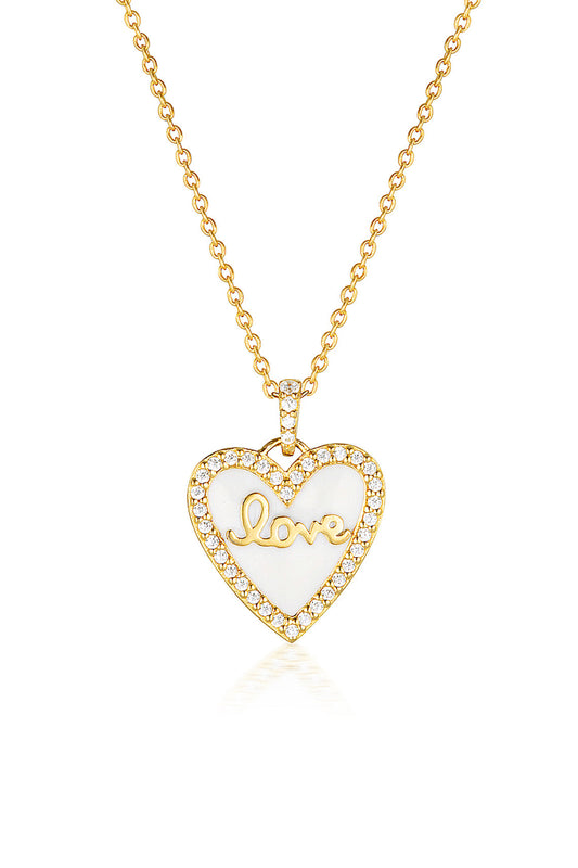GEORGINI Reflection Enamel Love Heart Pendant
