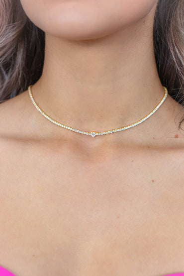 GEORGINI Sweetheart Tennis Necklace