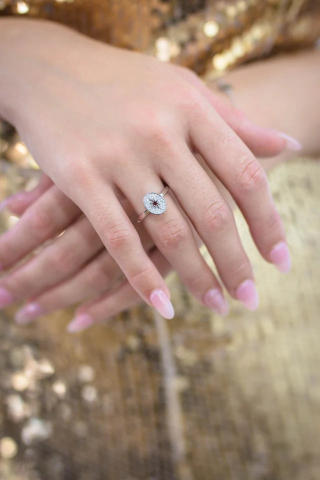 A CHRISTMAS JOURNEY FOLLOW THE STAR RING SILVER