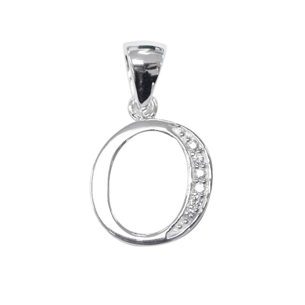Initial O with White Cz’s Charm