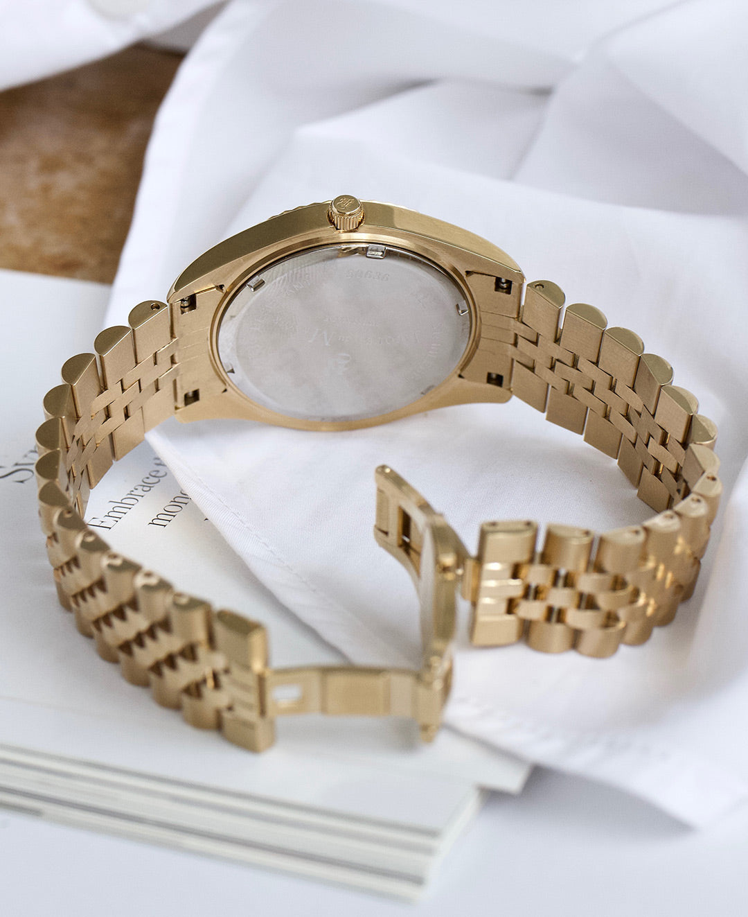 JDM Inspiration Day-Date Gold White 5 ATM Watch