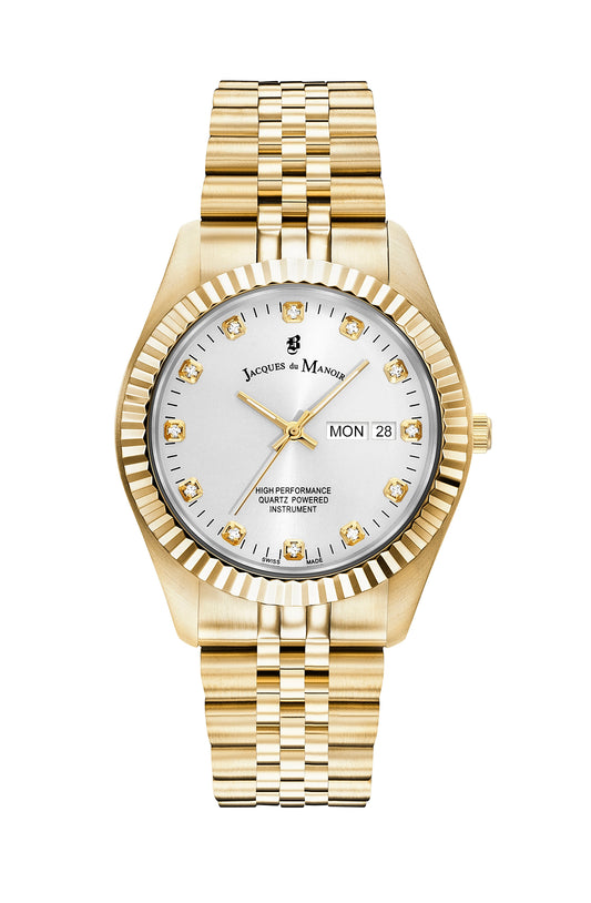 JDM Inspiration Day-Date Gold White 5 ATM Watch