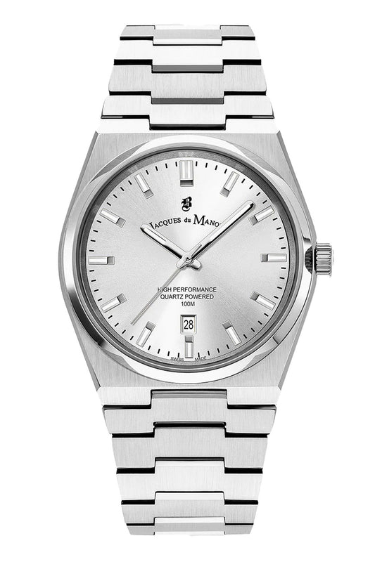 JDM Horizon Gents 41mm 100m Silver Dial Stainless Steel Strap Watch