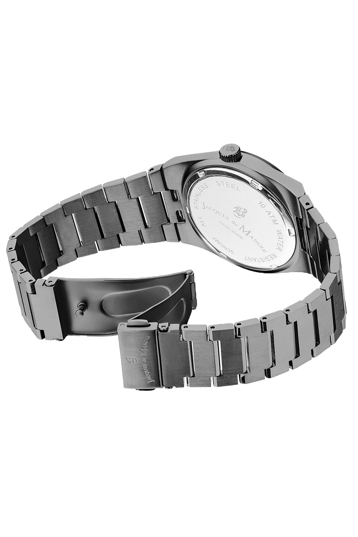 JDM Horizon Gents 41mm 100m Silver Dial Black Stainless Steel Strap Watch