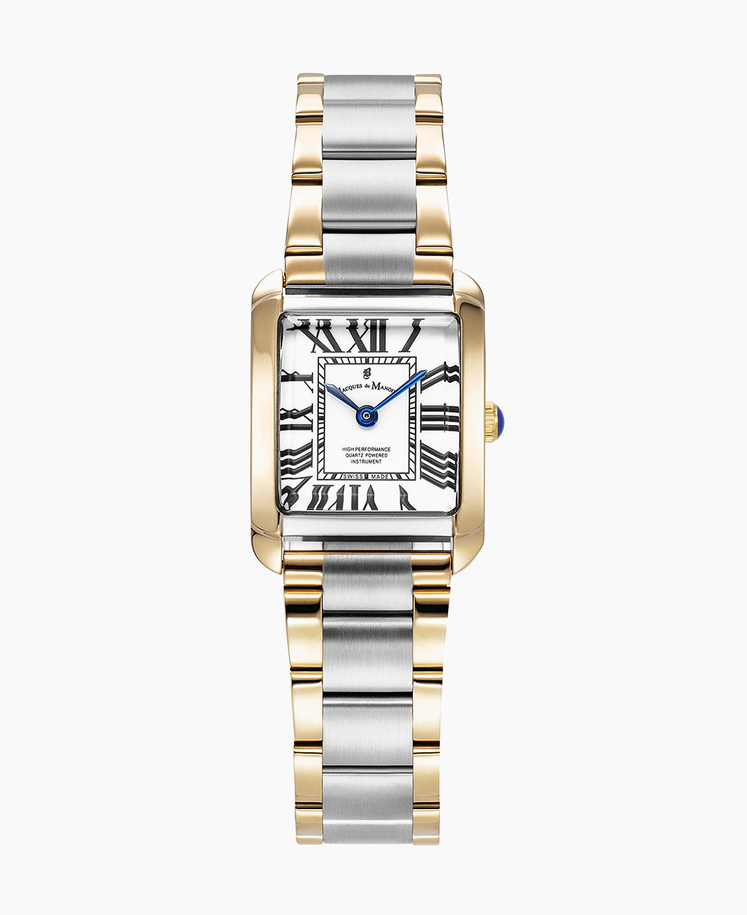 Jacques du Manoir Emily 22x19mm Two-hands Two-tone White dial Stainless steel swiss watch