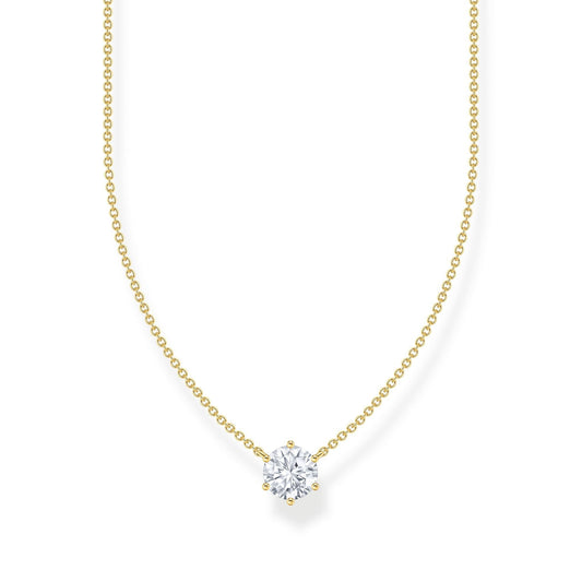 THOMAS SABO Necklace with white zirconia pendant - gold