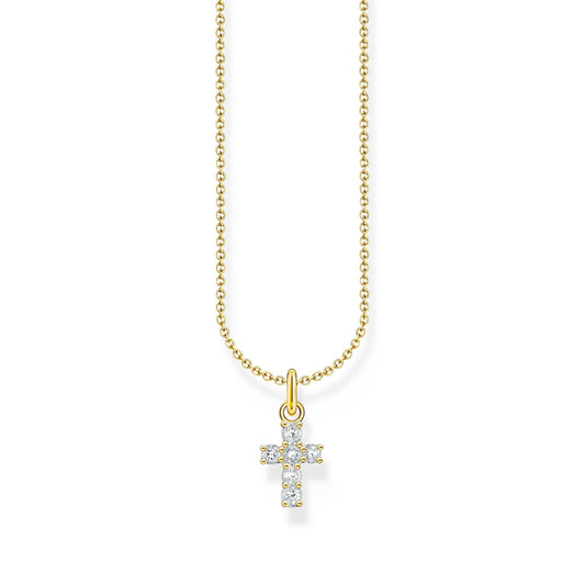 THOMAS SABO Cross pendant necklace with white zirconia