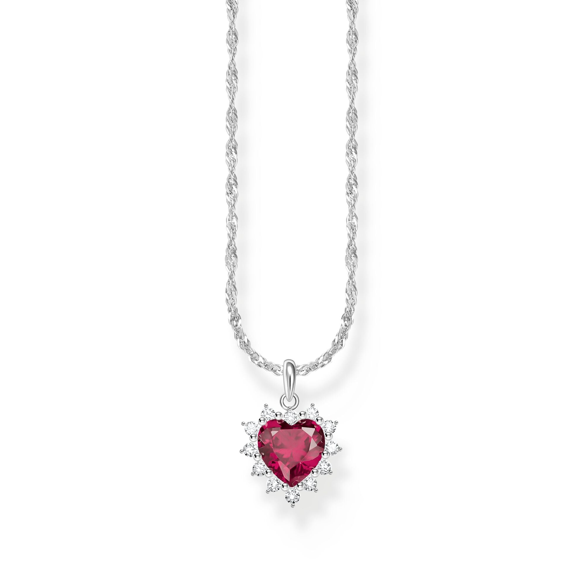 THOMAS SABO Romantic Ruby Heart Pendant Necklace