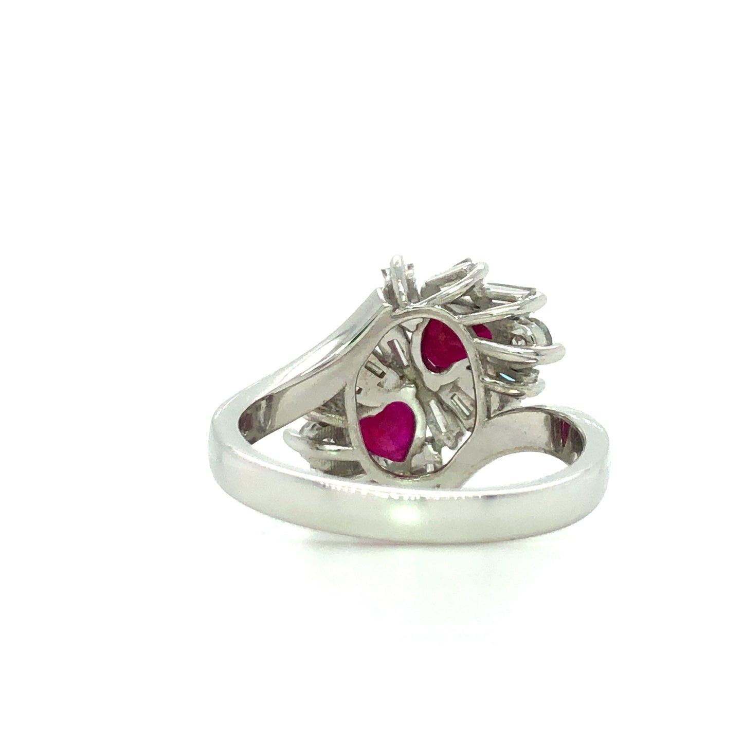 18K White Gold Ruby and Diamond Ring (4.5mm)