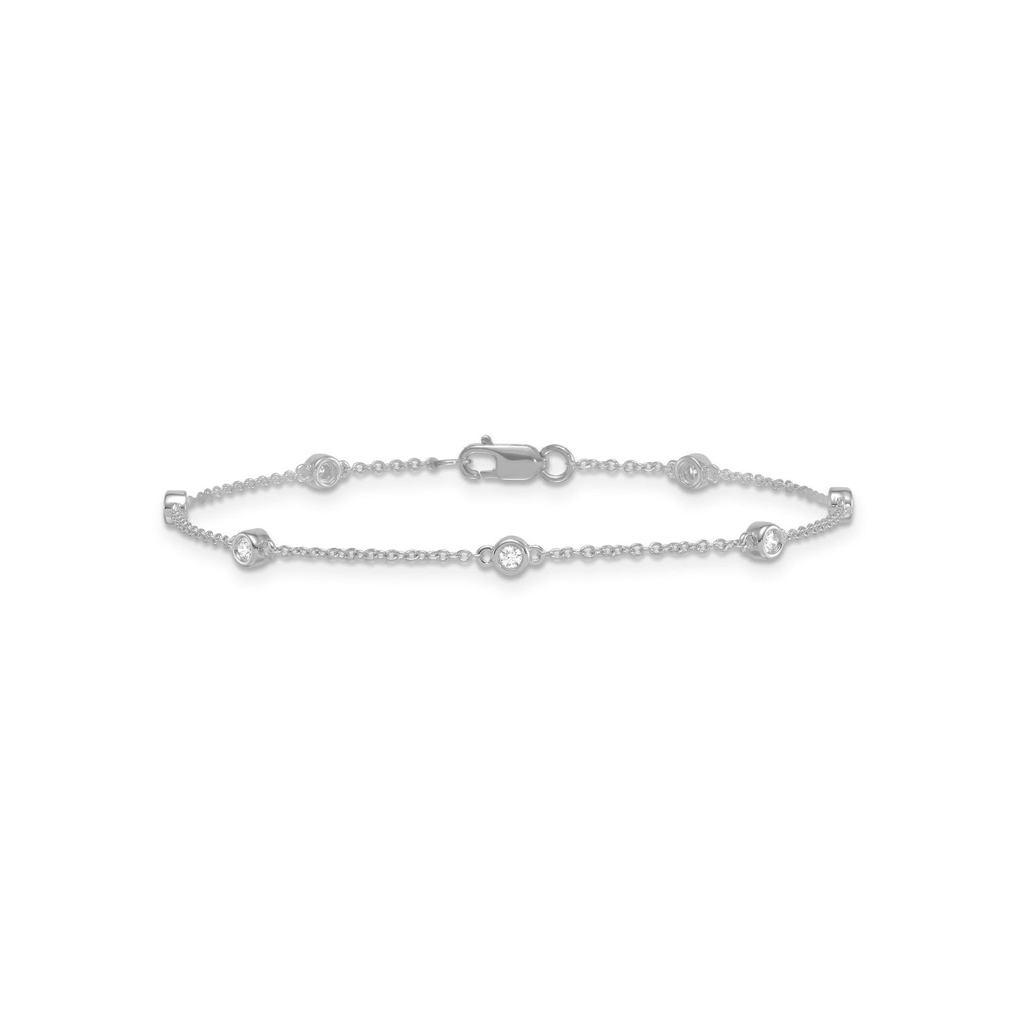 0.15ct Lab Grown Diamond Bracelet in 9K White Gold