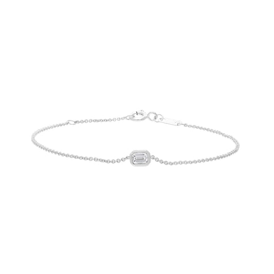 0.15ct Lab Grown Diamond 16-18cm Bracelet in 9K White Gold