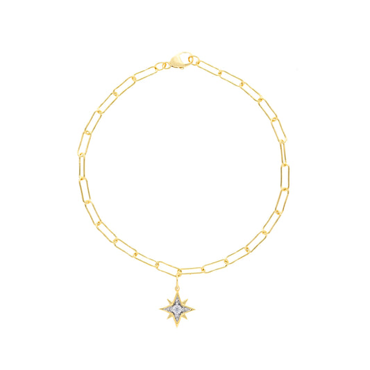 0.01ct Lab Grown Diamond Bracelet in 9K Yellow Gold