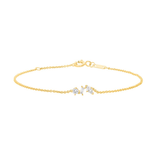 0.25ct Lab Grown Diamond 16-18cm Bracelet in 9K Yellow Gold