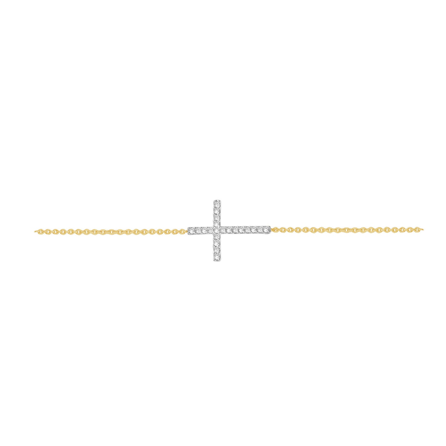 0.12ct Lab Grown Diamond Bracelet in 9K Yellow Gold