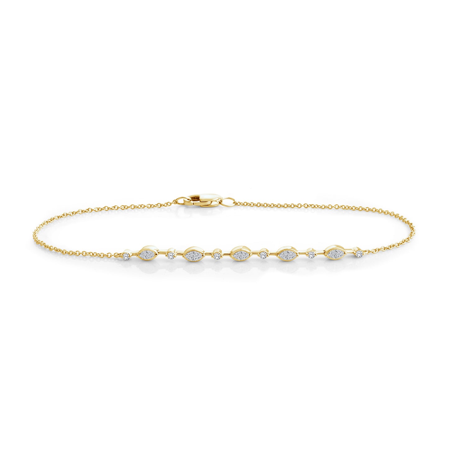 0.25ct Lab Grown Diamond Bracelet in 9K Yellow Gold