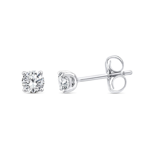 0.25ct Lab Grown Diamond Stud Earrings in 9K White Gold