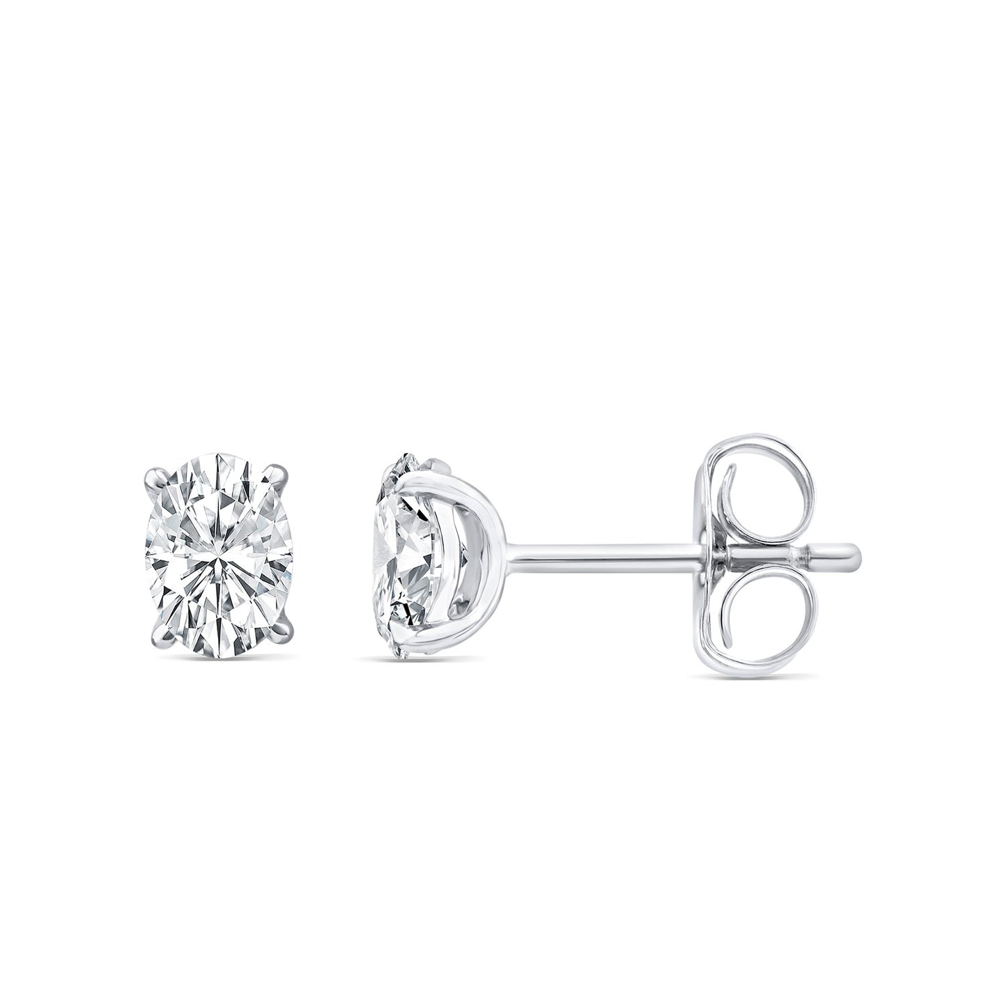 0.50ct Lab Grown Diamond Stud Earrings in 9K White Gold
