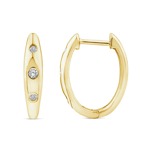 0.10ct Lab Grown Diamond Earrings in 9K Yellow Gold