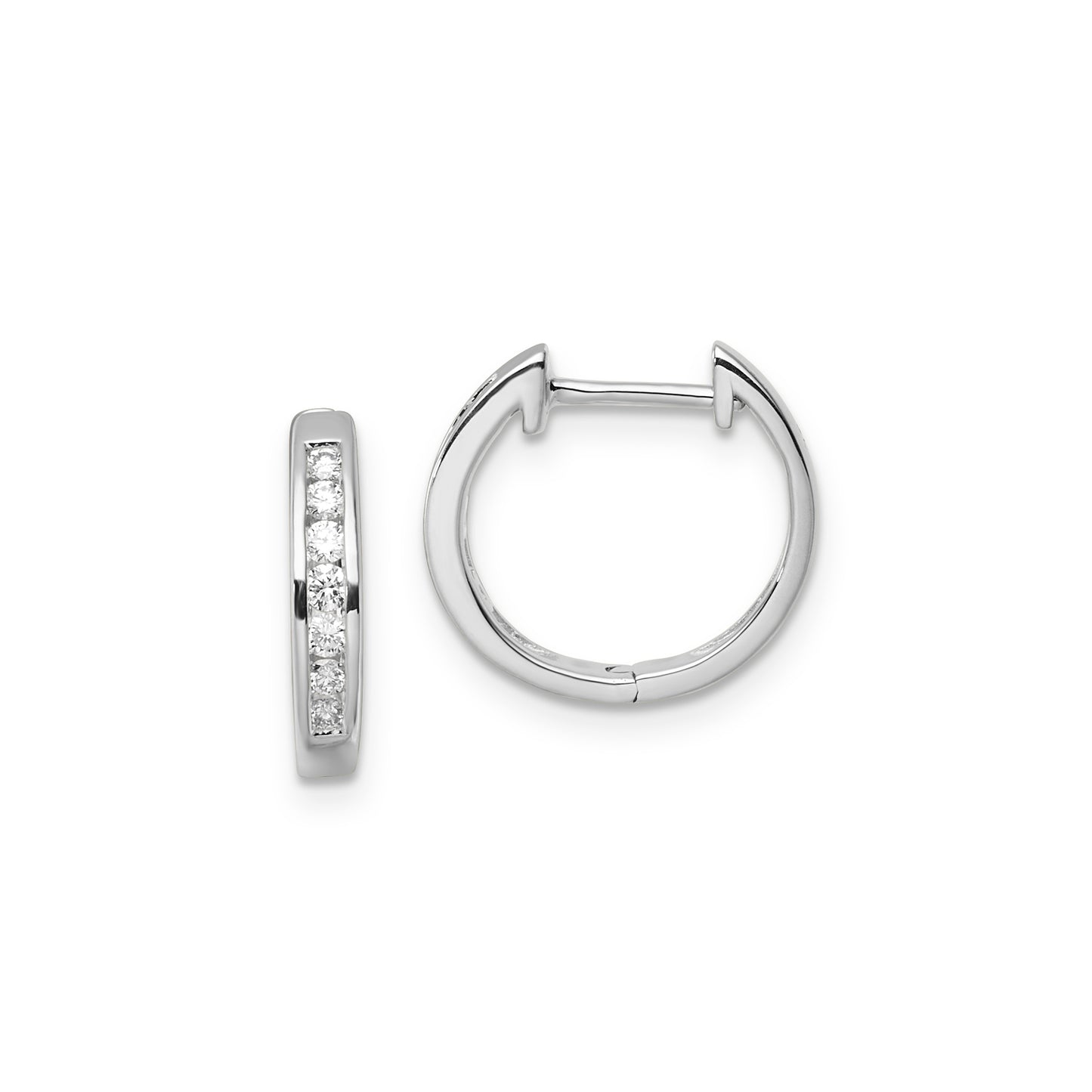 0.25ct Lab Grown Diamond Huggie Earrings in 9K White Gold