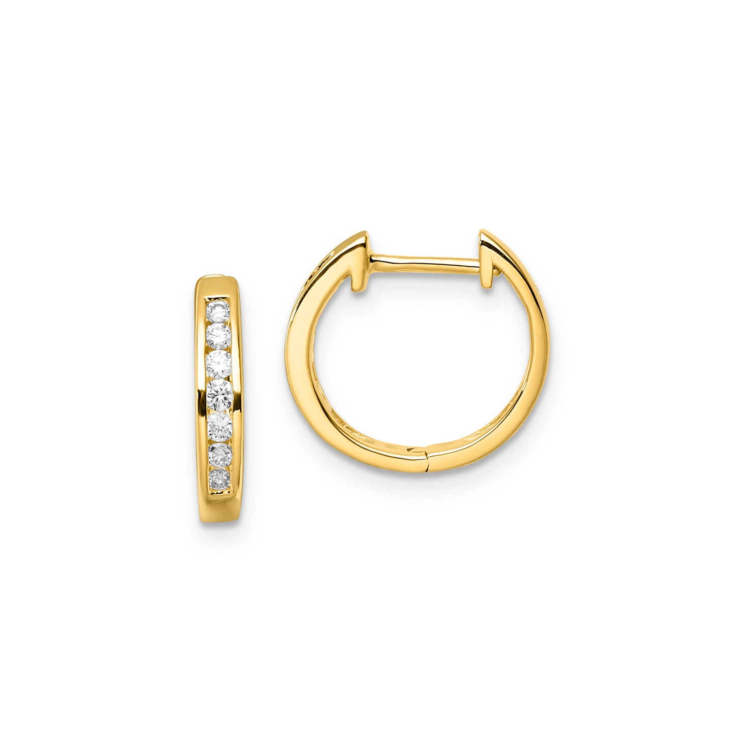 0.25ct Lab Grown Diamond Huggie Earrings in 9K Yellow Gold