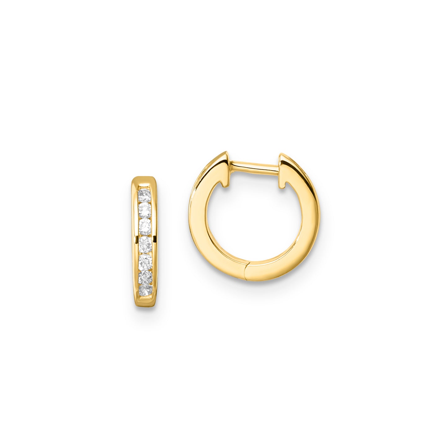 0.10ct Lab Grown Diamond Huggie Earrings in 9K Yellow Gold