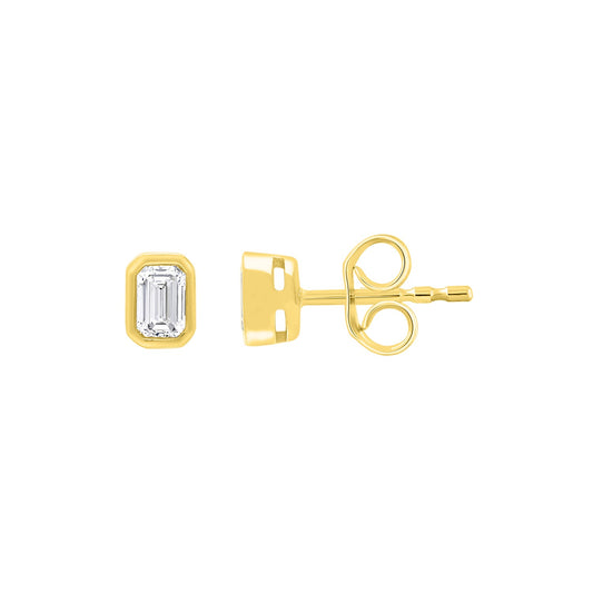 0.3ct Lab Grown Diamond Earrings in 9K Yellow Gold