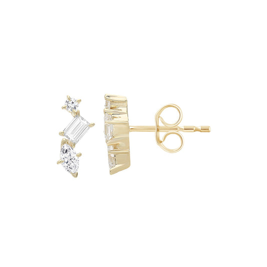0.36ct Lab Grown Diamond Stud Earrings in 9K Yellow Gold