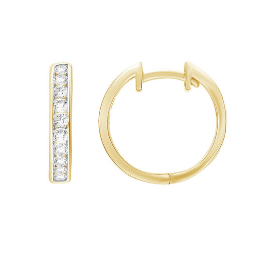 0.50ct Lab Grown Diamond Earrings in 9K Yellow Gold