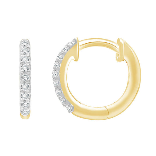 0.15ct Lab Grown Diamond Earrings in 9K Yellow Gold