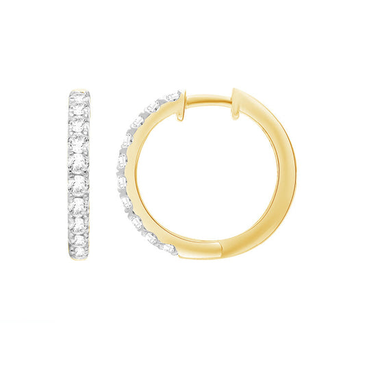 1.00ct Lab Grown Diamond Earrings in 9K Yellow Gold