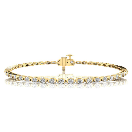 2.00ct Lab Grown Diamond Bracelet in 9K Yellow Gold