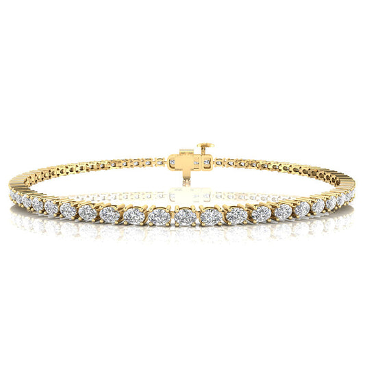 3.00ct Lab Grown Diamond Bracelet in 9K Yellow Gold