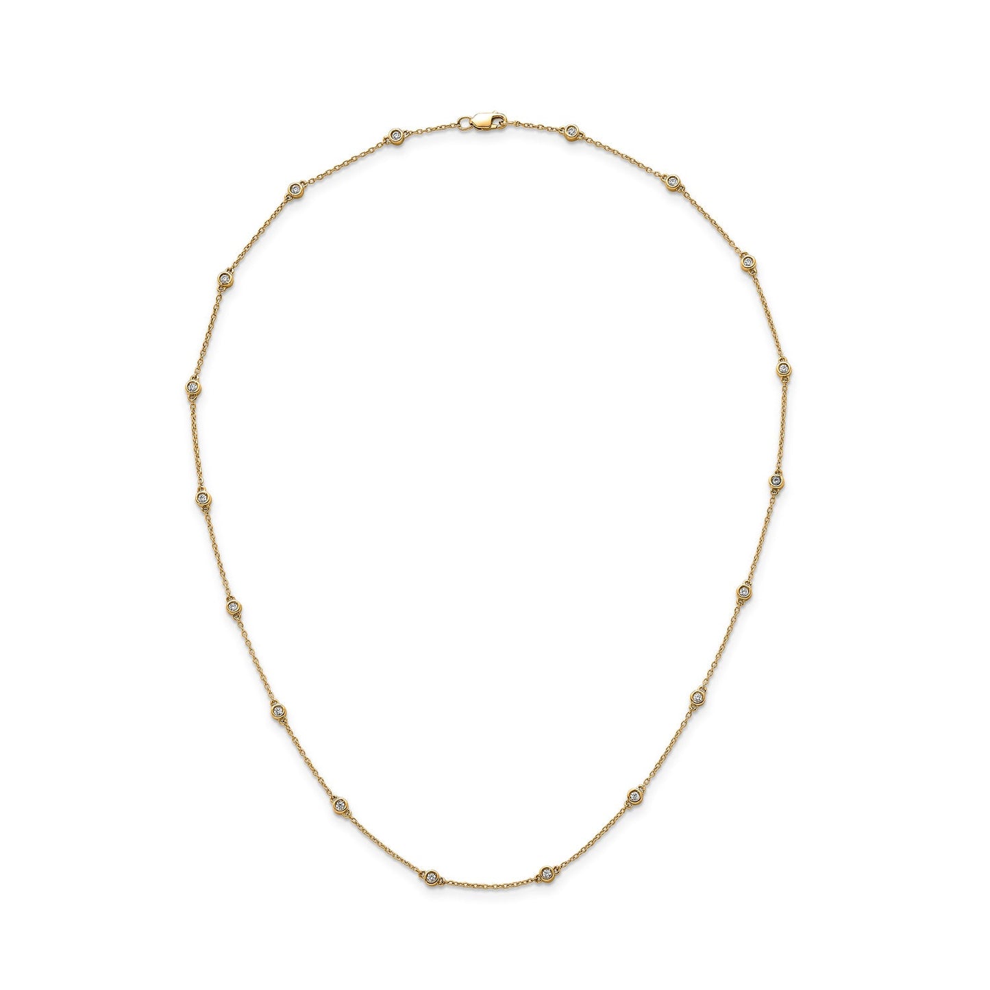 0.40ct Lab Grown Diamond Necklace in 9K Yellow Gold