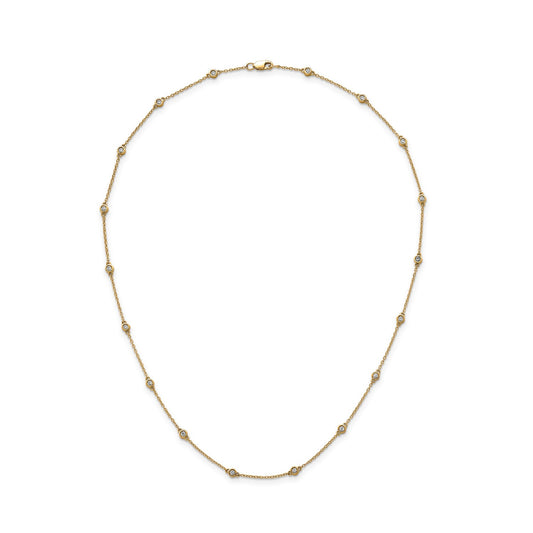 0.40ct Lab Grown Diamond Necklace in 9K Yellow Gold