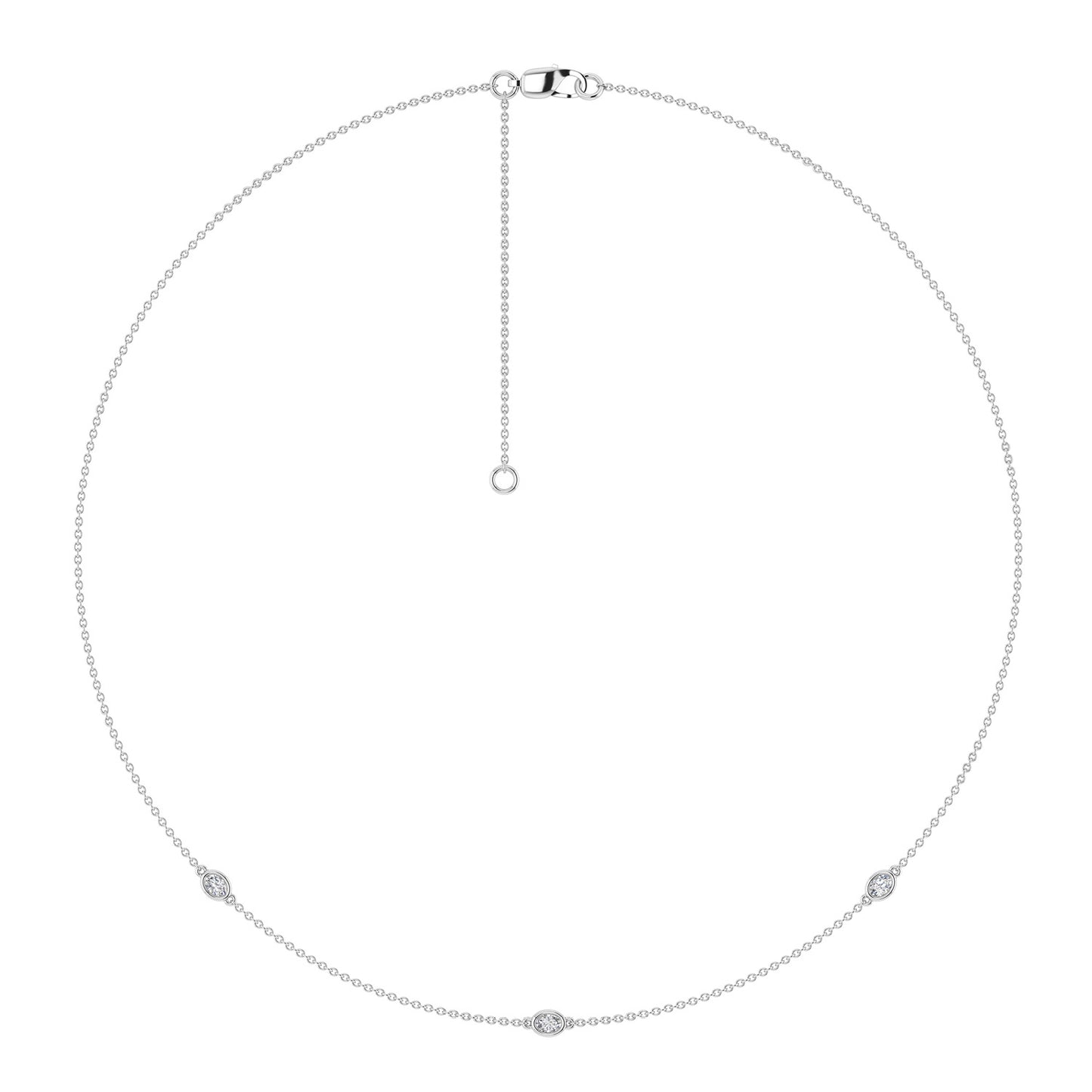 0.25ct Lab Grown Diamond Necklace in 9K White Gold