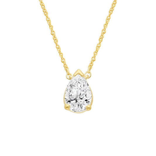0.26ct Lab Grown Diamond Necklace in 9K Yellow Gold