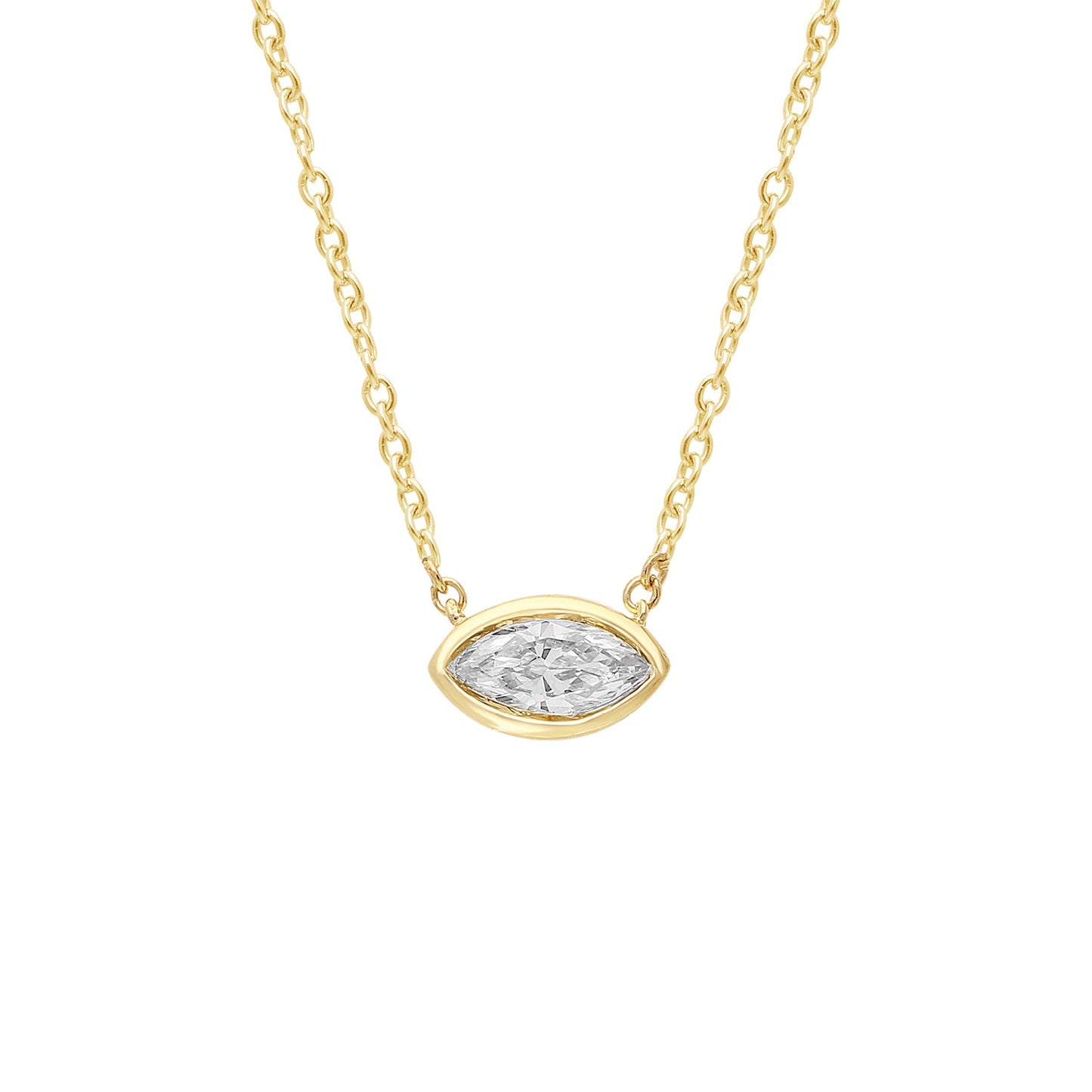 0.15ct Lab Grown Diamond Necklace in 9K Yellow Gold