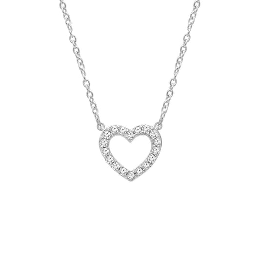 0.1ct Lab Grown Diamond Necklace in 9K White Gold