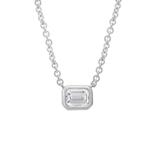 0.15ct Lab Grown Diamond Necklace in 9K White Gold