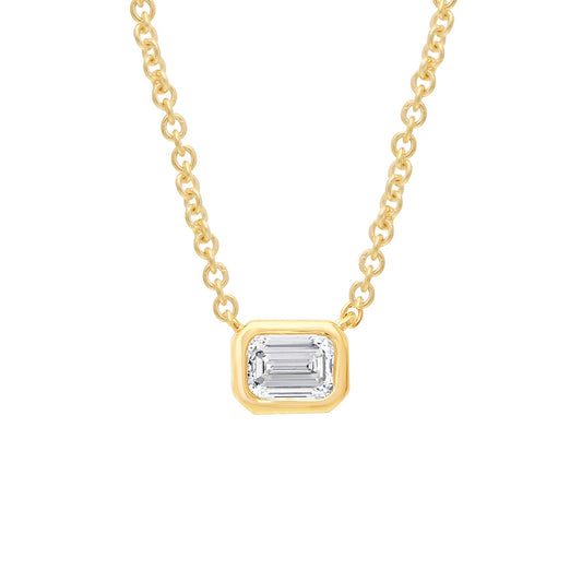 0.15ct Lab Grown Diamond Necklace in 9K Yellow Gold