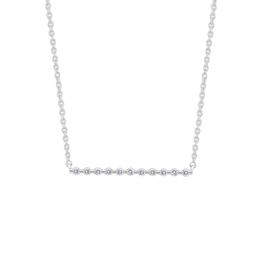 0.09ct Lab Grown Diamond Necklace in 9K White Gold