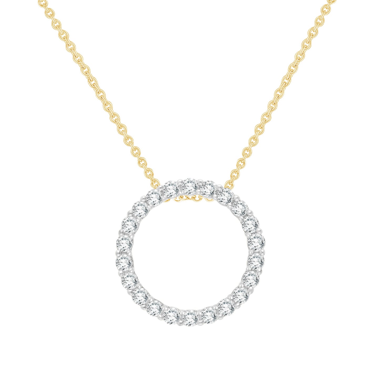 0.50ct Lab Grown Diamond Necklace in 9K Yellow Gold