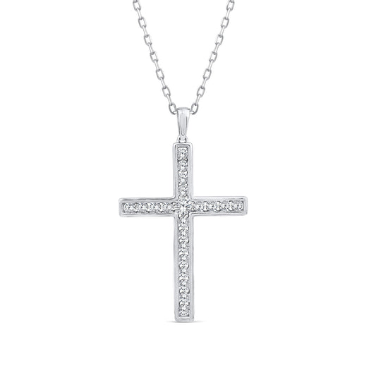 1.00ct Lab Grown Diamond Necklace in 9K White Gold