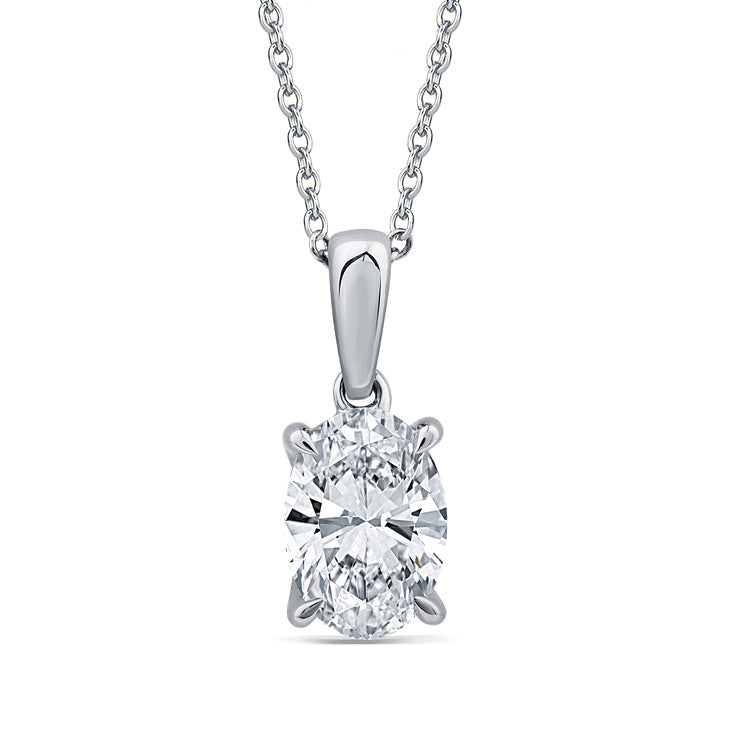 1.00ct Lab Grown Diamond Necklace in 9K White Gold