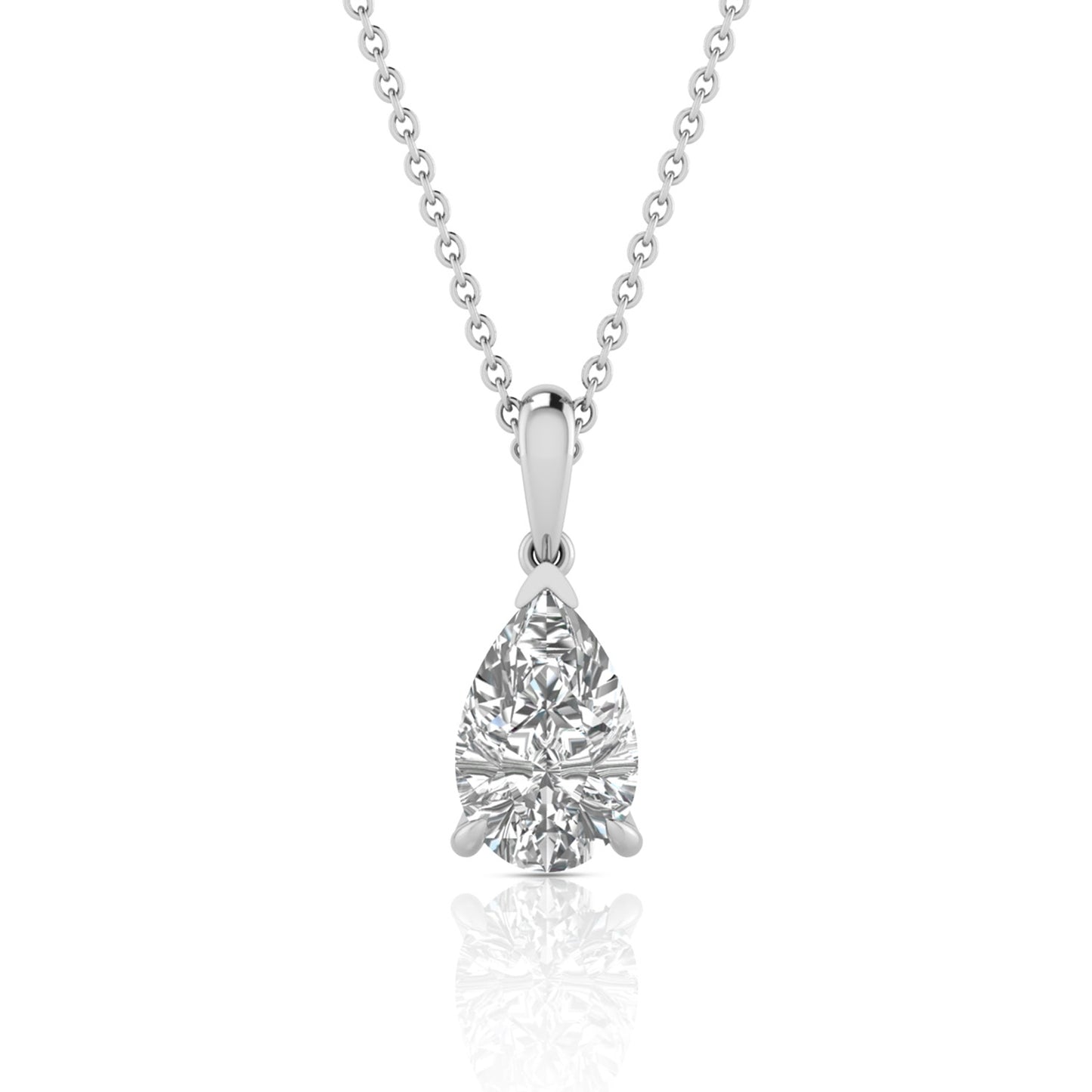 2.00ct Lab Grown Diamond Necklace in 9K White Gold