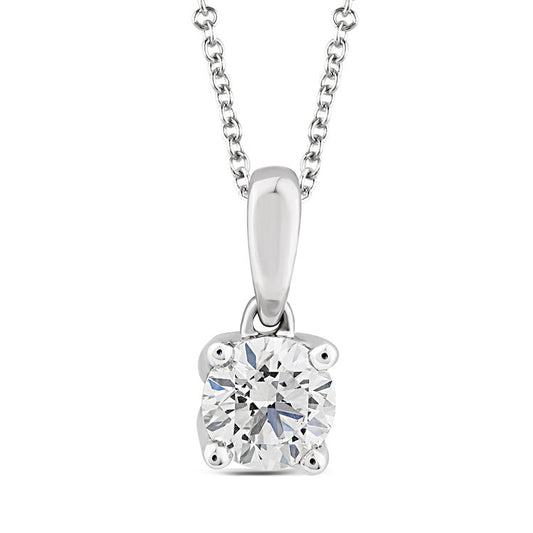 0.50ct Lab Grown Diamond Necklace in 9K White Gold