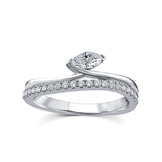 0.33ct Lab Grown Diamond Ring in 9K White Gold
