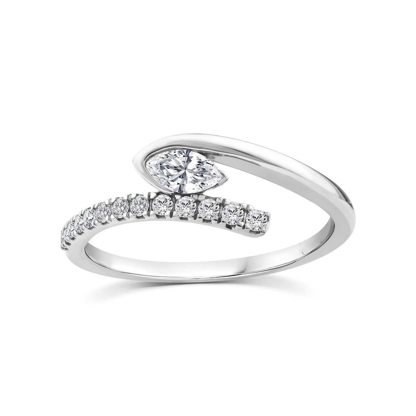 0.33ct Lab Grown Diamond Ring in 9K White Gold