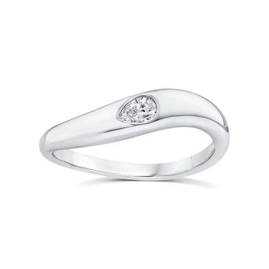 0.12ct Lab Grown Diamond Ring in 9K White Gold