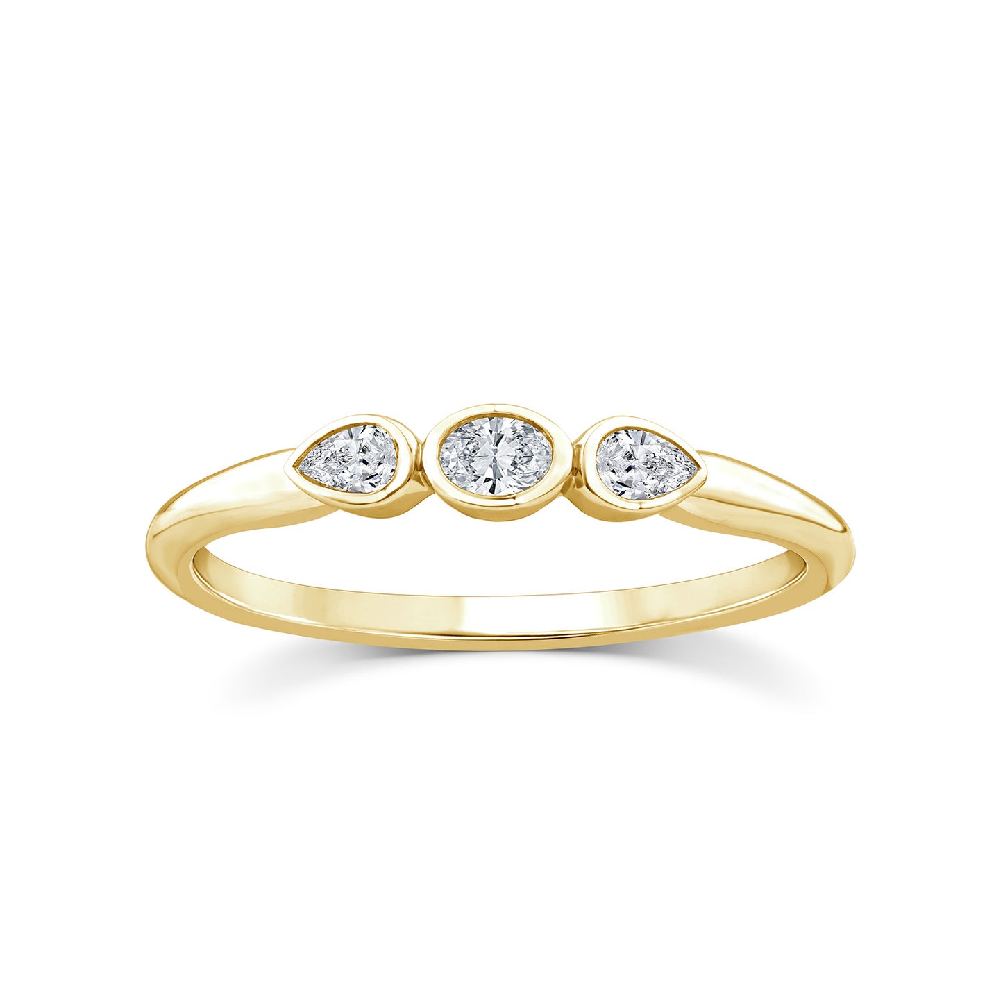 0.12ct Lab Grown Diamond Ring in 9K Yellow Gold
